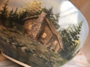 Cabela’s Scenic Cabin James Hautman Bowl Soup Lake Northwoods Trees Chip - Picture 1 of 12