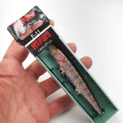 De Colección Rapala Original Flotante 4 3/8" Minnow 3/16oz Rainbow Truut F11 RT Irlanda Foto 1 de 4