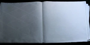 Alte Damast Tischdecke XL Tafeltuch Rauten Motiv 2,75 x 1,25 m - Bild 1 von 2