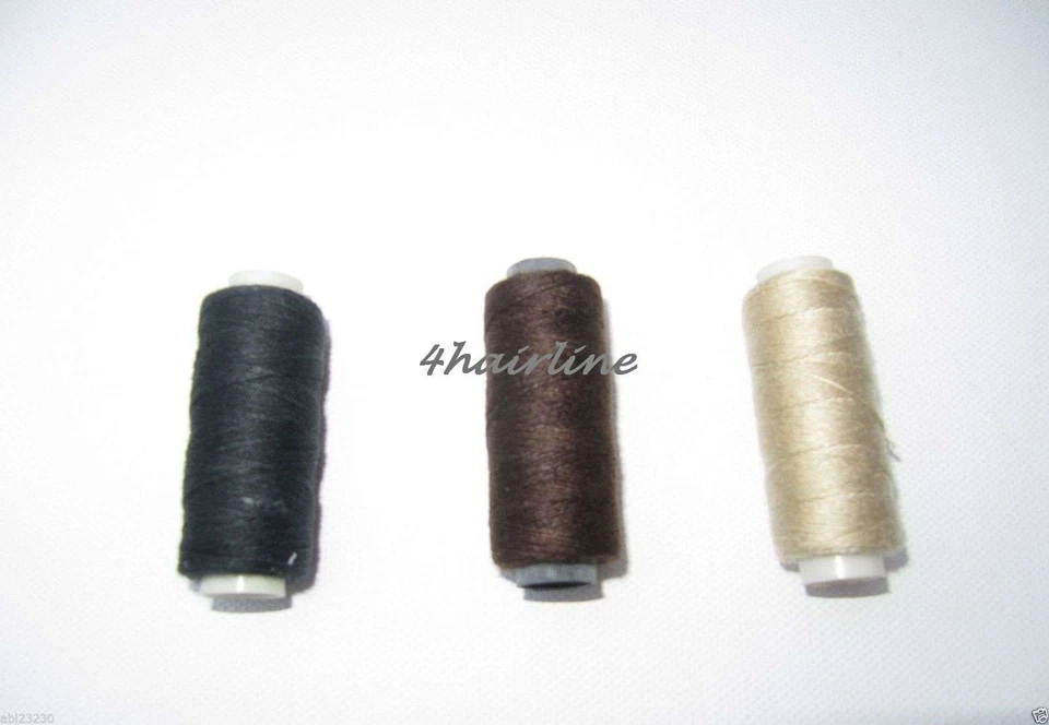 Wählen Sie 2 Haar Schuss Weben Nähfaden braun schwarz blond für Haarverlängerungen