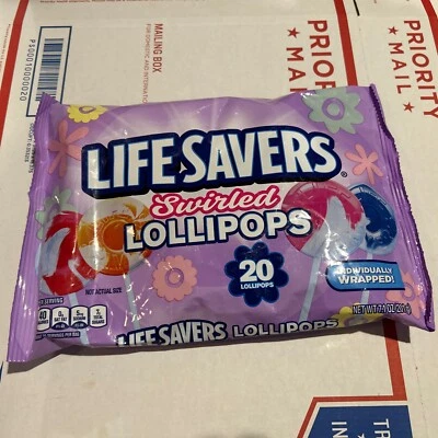 Lifesavers 7.1 oz. SWIRLED 20-Lollipops Suckers Lollypops Life Savers BB 12/2026 - Image 1 of 2