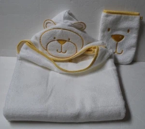 Nuevo Hermoso Conjunto de Toalla y Guante con Capucha para Bebés UNICEF de Diseñador Talla Única - Imagen 1 de 5