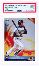 2013 Bbm Hokkaido Nippon Ham Fighters #F02B Shohei Ohtani Foil PSA 9