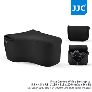 JJC 20*15*11(cm) Neoprene Black Compact Camera Case for Canon Nikon Fujifilm SLR - Picture 1 of 12