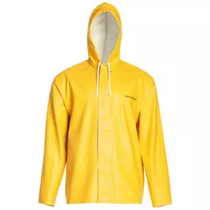Grundens Men's Clipper 82 Hooded Fishing Parka Rain Jacket Yellow, 4X-Large - Picture 1 of 1