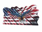 Waving American Flag W/ Angry Attack Eagle Decal decals Fit Golf Cart Window RV