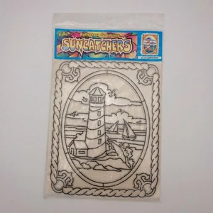 Kelly's Suncatchers 33206 Leuchtturm Vintage Glas Kunst Handwerk Neu Versiegelt - Bild 1 von 3