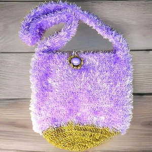 Boho hippie crossbody bag Eco friendly bag Crochet tote bag Bucket bag - Picture 1 of 8
