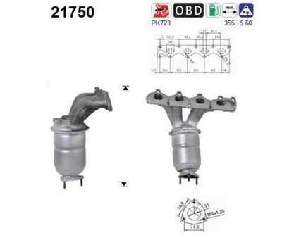 AS 21750 Catalizzatore Marmitta catalitica per OPEL Vectra C CC (Z02) - Immagine 1 di 4