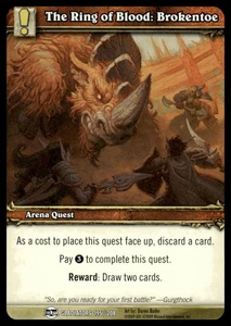 The Ring of Blood Brokentoe 195/208 2009 Gladiators World of Warcraft TCG NM - Picture 1 of 2