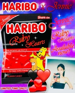 2 Stück - Jennie’s Edition Haribo Ruby ❤️ Herzen Gummibonbons 8 oz / BB: 10/2026 - Bild 1 von 5
