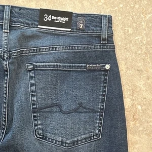 7 For All Mankind The Straight Jeans Herren 34x34 Blau Denim Classic Medium Wash - Bild 1 von 11