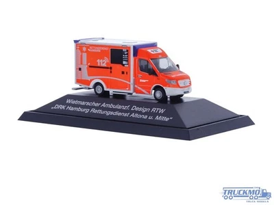 RIETZE AUTOMODELLE GMBH & CO. KG Rietze DRK Hamburg Altona/Mitte Wietmarscher Ambulanzfahrzeug Design RTW 18
