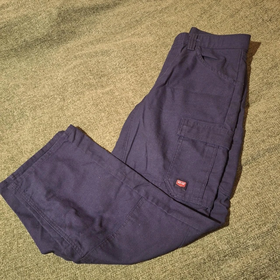 Pantalones de trabajo cargo Red Kap azul marino para hombre, talla 32/32 Foto 1 de 4