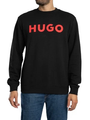 HUGO Men's Dem Graphic Sweatshirt, Black - Image 1 of 4