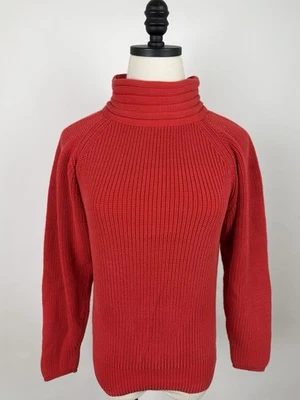 Suéter Vintage Cuello Simulado Para Mujer XS Rojo Acanalado Algodón Tejido Raglán Años 80 90 DEFECTUOSO Foto 1 de 4