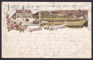 Gruss aus Osterode Rathaus Bucht AK Litho Ansichtskarte postcard - Bild 1 von 1