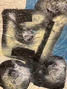 Peinture Sur Papier Ladislas Kijno 1921 2012 Acrylique Et Aérosol Abstraction - Foto 1 di 10