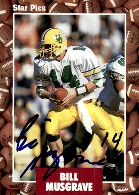 1991 Star Pics #74 Bill Musgrave Autographs - Image 1 of 2