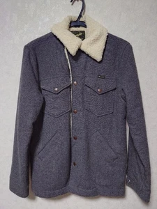 Wrangler Men's Gray Wool Blend Boa Jacket with Pockets M Used - Picture 1 of 9