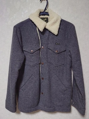 Wrangler Men's Gray Wool Blend Boa Jacket with Pockets M Used - Image 1 of 4