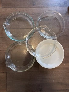 Pyrex 5er Set Backformen Circle Oven Backen und Mikrowelle 24cm und 23cm - Bild 1 von 5