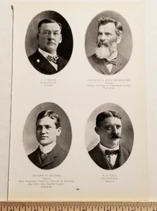 Notable Wisconsin Men of 1901 ATTORNEYS & LAWYERS McLeod Bohmrich Armin Gill D0 - Picture 1 of 3