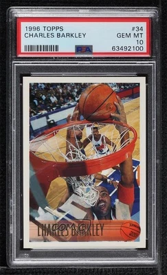 1996-97 Topps Charles Barkley #34 PSA 10 GEM MT HOF - Image 1 of 2