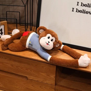 Plush Monkey Pillow With Long Arms For Couples Kids Gift Soft Toy - Picture 1 of 9