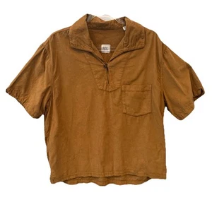BDG Corduroy Shirt Men’s Medium Brown Short Sleeve Pullover Urban Outfitters - Picture 1 of 19