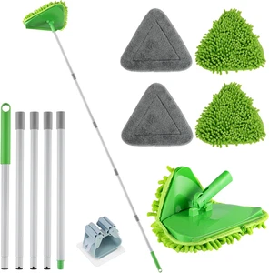 Wall Cleaner Triangle Mop with 82'' Long Handle - Wall Scrubber, Cleaning Washer - Picture 1 of 12