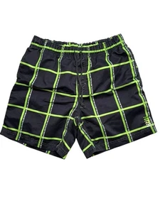 Bilabong Hombres Pantalones Cortos de Natación Grandes Neones Verde Cuadros Board Shorts Bolsillos En muy buena condición - Imagen 1 de 9