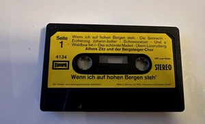wenn ich auf hohen Bergen steh  Alfons Zitz    Jodeln - MC - Musik Kassette - Picture 1 of 2