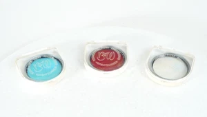 -[EX+] SET OF 3 49MM B+W FILTERS/RED 8X, BLUE 3X. CLEAR 1X- WITH CASES - Picture 1 of 2