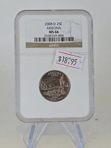 2008-D- Washington Quarter - Arizona - 25C - NGC MS66 - Picture 1 of 2