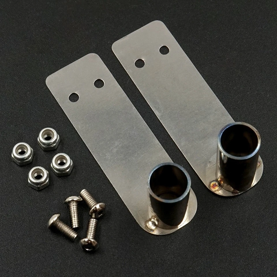 EDELSTAHL DOPPEL-AUSPUFF SET "SINGLE RUND" 1:10 F. ON ROAD DRIFT SCALE # YA-0630 - Bild 1 von 1