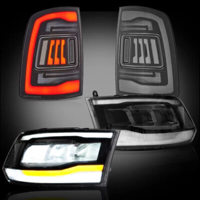 CLEAR LED Headlights&LED Tail Lights For 2009-2018 Dodge RAM 1500 2500 3500 2× - Image 1 of 4