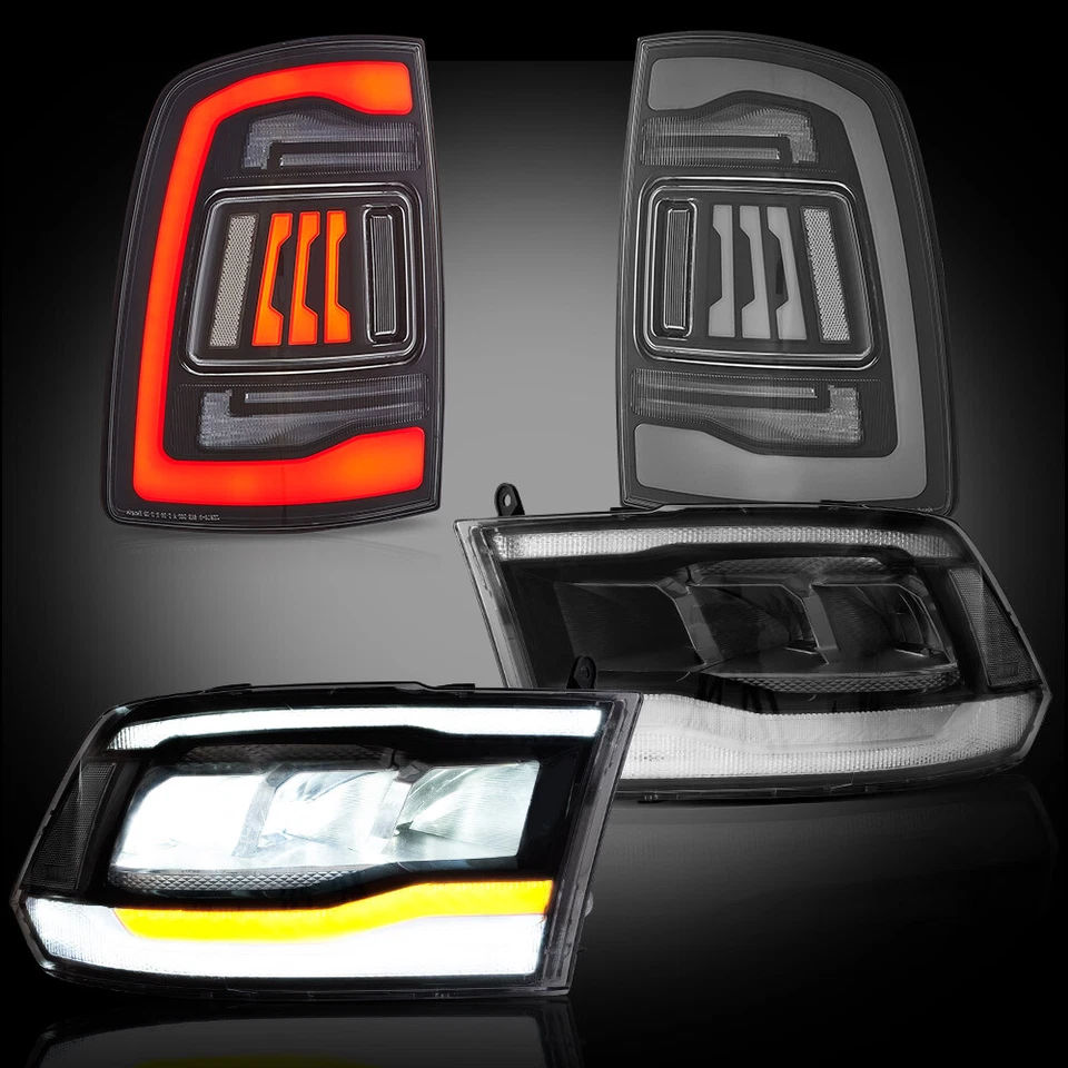 Faros LED transparentes y luces traseras LED para Dodge RAM 1500 2500 3500 2009-2018 2x Foto 1 de 4