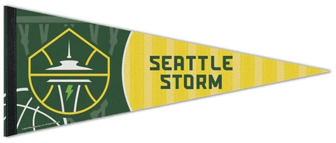 SEATTLE STORM WNBA Basketball Premium Felt 12x30 Collectors PENNANT Cover