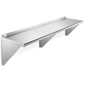 NSF Stainless Steel 18" x 72" Commercial Kitchen Wall Shelf Restaurant Shelving - Picture 1 of 7