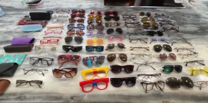 70 Vintage Y2K LOT SUNGLASSES AND EYEGLASSES, DIFFERENT BRANDS, MODELS, Styles - Picture 1 of 18