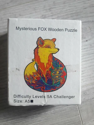 Mysteriöses FOX Holzpuzzle / 114 Teile extrem hoher Schwierigkeitsgrad - Bild 1 von 2