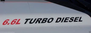 2pcs 6.6L Turbo Diesel - Hood or Side stickers Decals Great For Truck - Picture 1 of 2