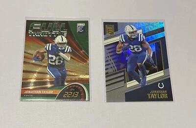 Jonathan Taylor 2022 Donruss Elite Full Throttle Green #FT1 & Elite #27 Colts - Image 1 of 4