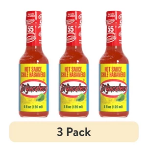 (3 pack) El Yucateco Habanero Red Hot Sauce, 4 fl oz, Allergens Not Contained - Picture 1 of 8