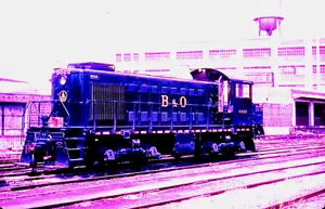 DUPLICATE EKTACHROME SLIDE BALTIMORE & OHIO RAILROAD ALCO S-2 #9022 - Picture 1 of 1