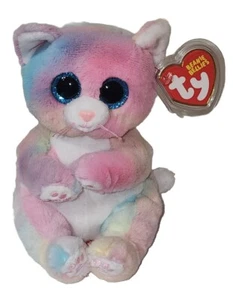 Ty Beanie Baby Bellies JENNI Tie Dyed Kitty Cat 6" NEW Plush Stuffed Animal Toy - Picture 1 of 8