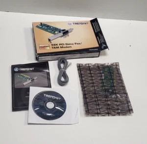 Trendnet 56k PCI Modem TFM-PCIV92A  56 Kbps Internal Data Fax Voice New - Picture 1 of 5