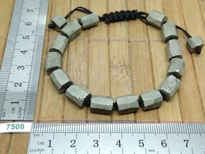 Bracelet PYRITE naturelle, taille reglable lithotherapie reiki homme et femme - Picture 1 of 3