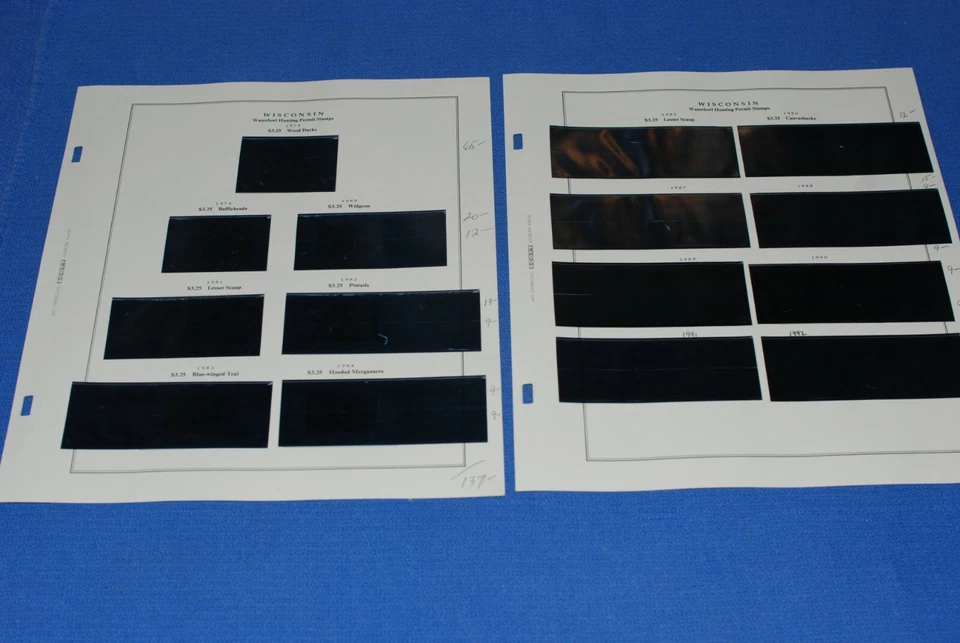 Wisconsin Duck Hunting Scott National Album Pages BlueLakeStamps GET YOUR STATE - Image 1 of 2